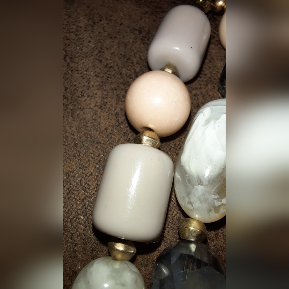 Loft Gemstone multistrand necklace signed crackle quartz faceted crystal beaded - Picture 11 of 15